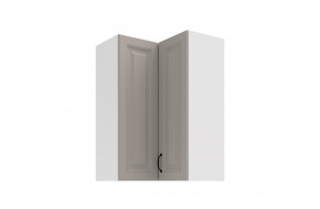 STILO 60x60 GN-90 2F (90°) Claygrey balta pakabinama kampinė spintelė