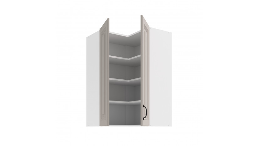 STILO 60x60 GN-90 2F (90°) Claygrey balta pakabinama kampinė spintelė