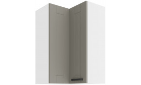 LUNA 60x60 GN-90 1F 90° Pakabinama Kampinė Spintelė Claygrey Balta