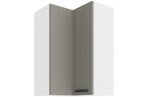 LUNA 60x60 GN-90 1F 90° Pakabinama Kampinė Spintelė Claygrey Balta