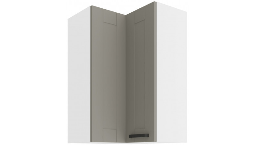 LUNA 60x60 GN-90 1F 90° Pakabinama Kampinė Spintelė Claygrey Balta