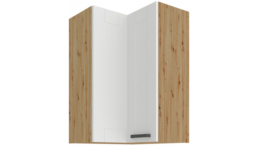 LUNA 60x60 GN-90 1F 90° Pakabinama Kampinė Spintelė Balta Artisan