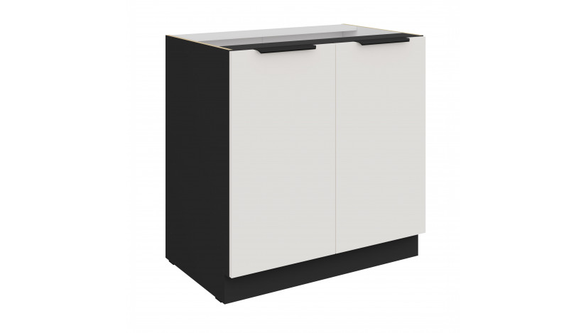 ARIA WH/BL 80 D 2F BB pastatoma spintelė
