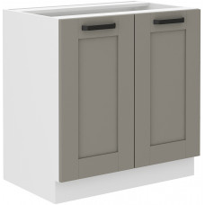 LUNA 80 D 2F BB pastatoma spintelė Claygrey Balta