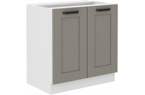 LUNA 80 D 2F BB pastatoma spintelė Claygrey Balta