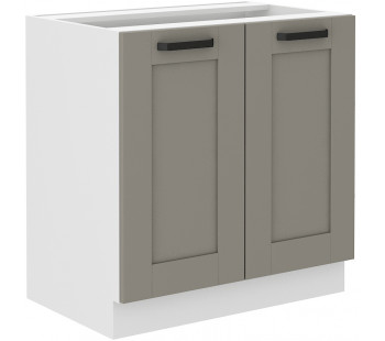 LUNA 80 D 2F BB pastatoma spintelė Claygrey Balta LUNA 80 D 2F BB pastatoma spintelė Claygrey Balta