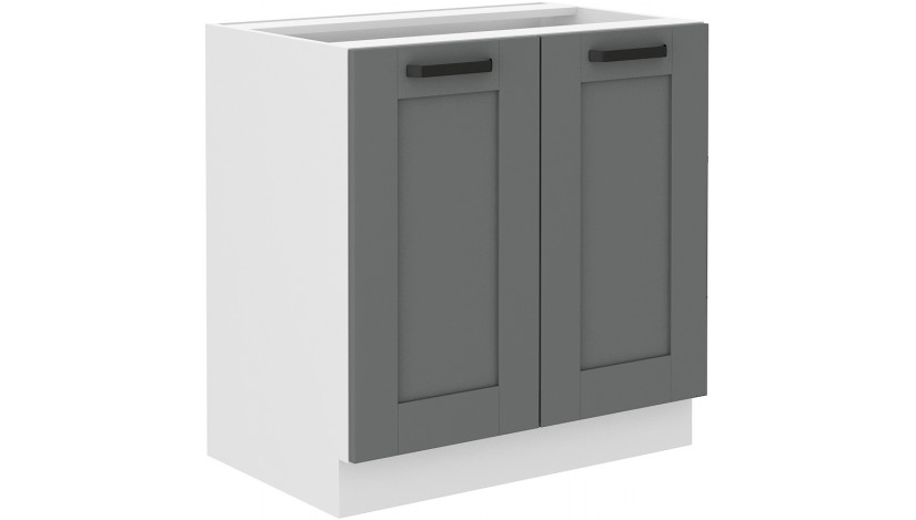 LUNA 80 D 2F BB pastatoma spintelė Dustgrey Balta
