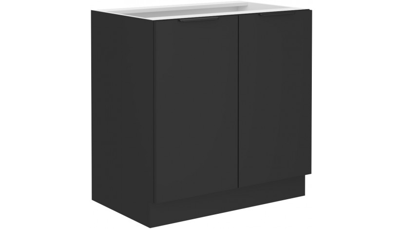 SIENA 80 D 2F BB pastatoma spintelė juoda