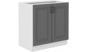 Stilo 80 D 2F BB pastatoma spintelė Dustgrey balta