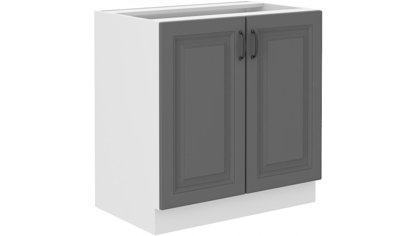 Stilo 80 D 2F BB pastatoma spintelė Dustgrey balta