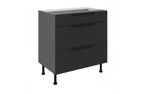ARIA BL/ANT 80 D 3S BB PREMIUM pastatoma spintelė su stalčiais 
