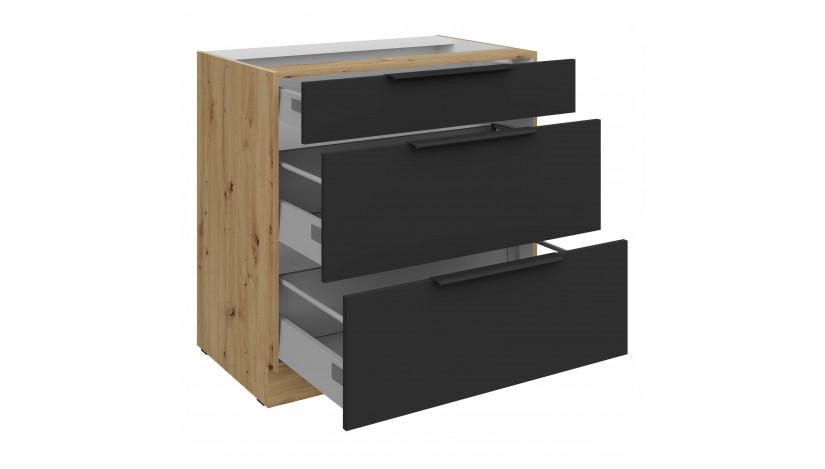 ARIA BL/AR 80 D 3S BB PREMIUM pastatoma spintelė su stalčiais 
