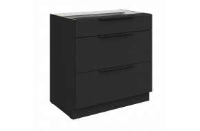 ARIA BL/BL 80 D 3S BB PREMIUM pastatoma spintelė su stalčiais 