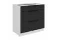 ARIA BL/WH 80 D 3S BB PREMIUM pastatoma spintelė su stalčiais 