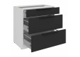 ARIA BL/WH 80 D 3S BB PREMIUM pastatoma spintelė su stalčiais 