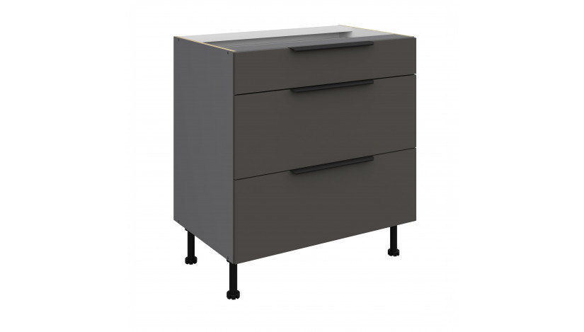 ARIA GR/ANT 80 D 3S BB PREMIUM pastatoma spintelė su stalčiais 
