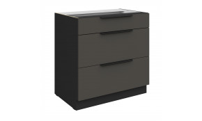 ARIA GR/BL 80 D 3S BB PREMIUM pastatoma spintelė su stalčiais 