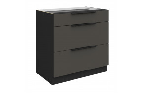 ARIA GR/BL 80 D 3S BB PREMIUM pastatoma spintelė su stalčiais 