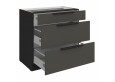 ARIA GR/BL 80 D 3S BB PREMIUM pastatoma spintelė su stalčiais 