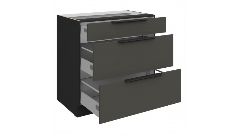 ARIA GR/BL 80 D 3S BB PREMIUM pastatoma spintelė su stalčiais 
