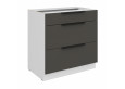 ARIA GR/WH 80 D 3S BB PREMIUM pastatoma spintelė su stalčiais 
