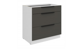 ARIA GR/WH 80 D 3S BB PREMIUM pastatoma spintelė su stalčiais 