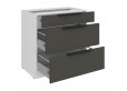 ARIA GR/WH 80 D 3S BB PREMIUM pastatoma spintelė su stalčiais 