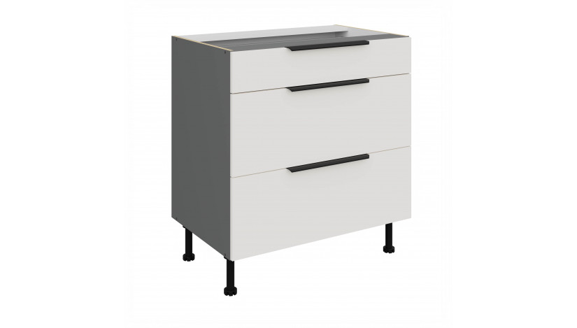 ARIA WH/ANT 80 D 3S BB PREMIUM pastatoma spintelė su stalčiais 