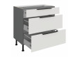 ARIA WH/ANT 80 D 3S BB PREMIUM pastatoma spintelė su stalčiais 
