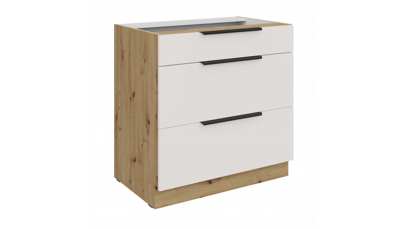 ARIA WH/AR 80 D 3S BB PREMIUM pastatoma spintelė su stalčiais 