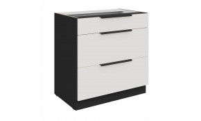 ARIA WH/BL 80 D 3S BB PREMIUM pastatoma spintelė su stalčiais 