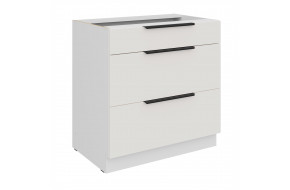 ARIA WH/WH 80 D 3S BB PREMIUM pastatoma spintelė su stalčiais 