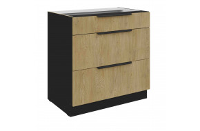 CREMONA BL 80 D 3S BB PREMIUM pastatoma spintelė su stalčiais 
