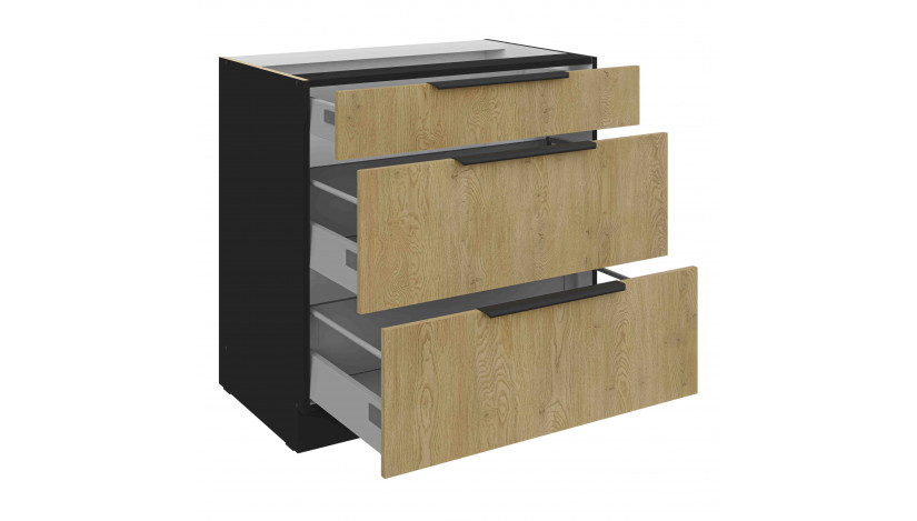 CREMONA BL 80 D 3S BB PREMIUM pastatoma spintelė su stalčiais 