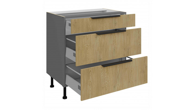 CREMONA ANT 80 D 3S BB PREMIUM pastatoma spintelė su stalčiais 