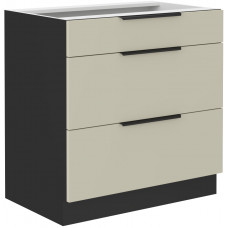 ARONA 80 D 3S BB pastatoma spintelė su stalčiais juoda