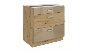 ARTISAN Cappucino 80 D 3S BB pastatoma spintelė su stalčiais PREMIUM