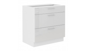 LARA 80 D 3S BB pastatoma spintelė su stalčiais balta