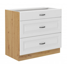 Stilo 80 D 3S BB pastatoma spintelė su stalčiais artisan balta
