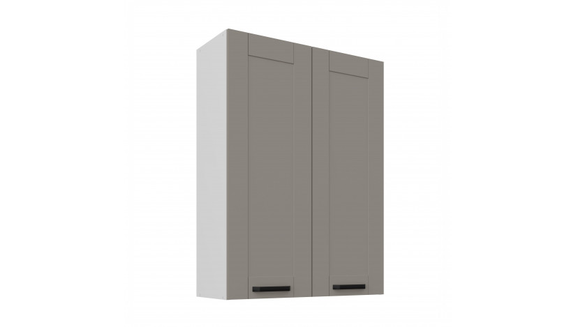 LUNA 80 G-108 2F Claygrey Balta pakabinama spintelė