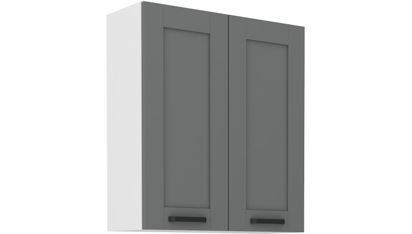 LUNA 80 G-108 2F Dustgrey Balta pakabinama spintelė