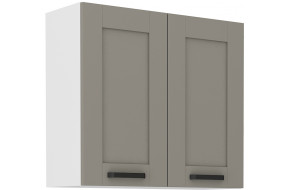 LUNA 80 G-72 2F pakabinama spintelė Claygrey Balta