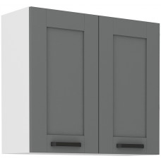 LUNA 80 G-72 2F pakabinama spintelė Dustgrey Balta