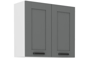 LUNA 80 G-72 2F pakabinama spintelė Dustgrey Balta