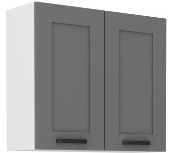 LUNA 80 G-72 2F pakabinama spintelė Dustgrey Balta