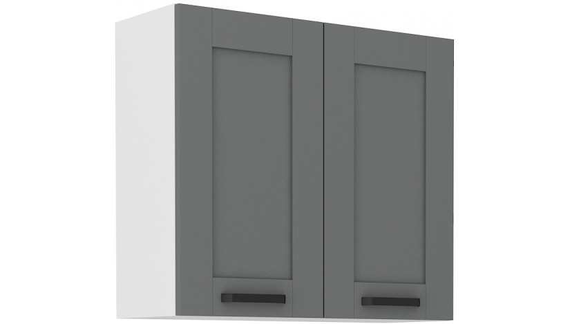LUNA 80 G-72 2F pakabinama spintelė Dustgrey Balta