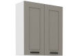 LUNA 80 G-90 2F Pakabinama Spintelė 90 cm Claygrey Balta