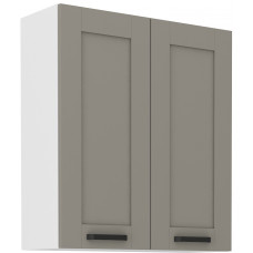 LUNA 80 G-90 2F Pakabinama Spintelė 90 cm Claygrey Balta