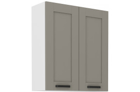 LUNA 80 G-90 2F Pakabinama Spintelė 90 cm Claygrey Balta