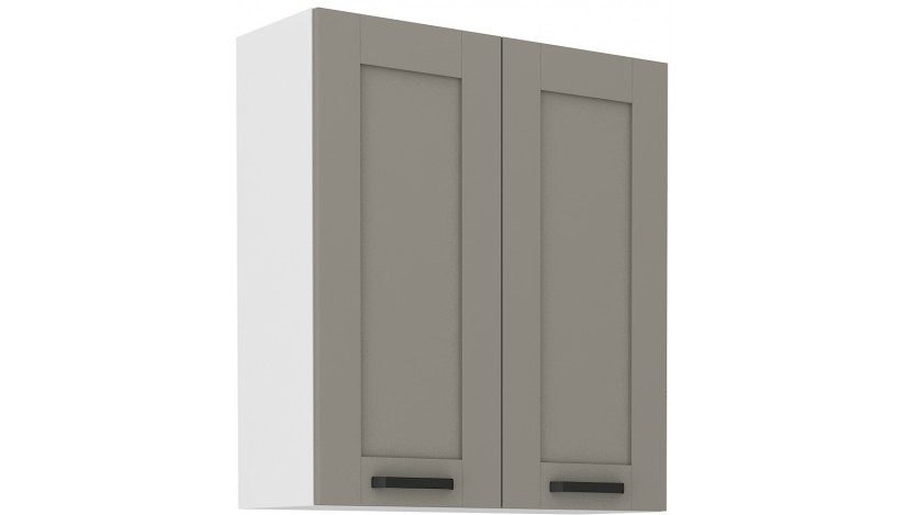 LUNA 80 G-90 2F Pakabinama Spintelė 90 cm Claygrey Balta